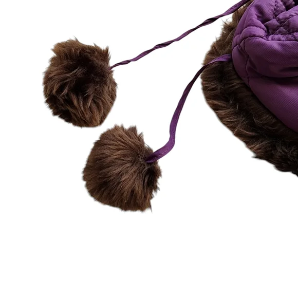 DOG Coat EAST SIDE COLLECTION Nylon & Furry Baby Animal Purple Jacket Coat NWT's - Picture 8 of 16
